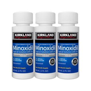 Combo 3 Kem Dưỡng Mọc Râu Tóc Kirkland Signature Minoxidil 5% Dạng Lỏng 60ml - Tặng Tông Đơ Tỉa Râu Keimei
