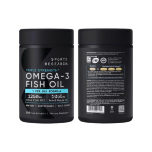 Dầu Cá Sports Research Omega-3 Fish Oil Triple Strength 150 Viên