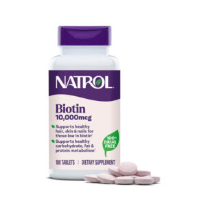 Viên Uống Hỗ Trợ Mọc Râu Tóc Natrol Biotin 10000mcg (100 Viên) - Nguồn Bổ Sung Biotin "Uy Tín" Cho Cơ Thể